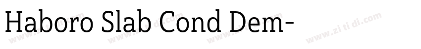 Haboro Slab Cond Dem字体转换